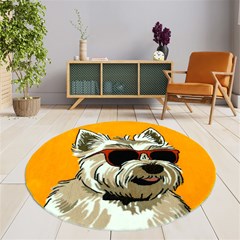 Face Cutout Round Shape 32  Handmade Tufting Carpet