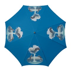 The Heart Of The Dolphins Golf Umbrella by gatterwe