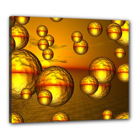 Sunset Bubbles Canvas 24  X 20  (framed) by Siebenhuehner