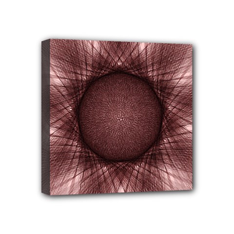 Spirograph Mini Canvas 4  X 4  (framed) by Siebenhuehner