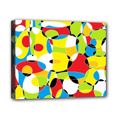 Interlocking Circles Canvas 10  X 8  (framed) by StuffOrSomething