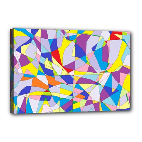 Fractured Facade Canvas 18  X 12  (framed) by StuffOrSomething