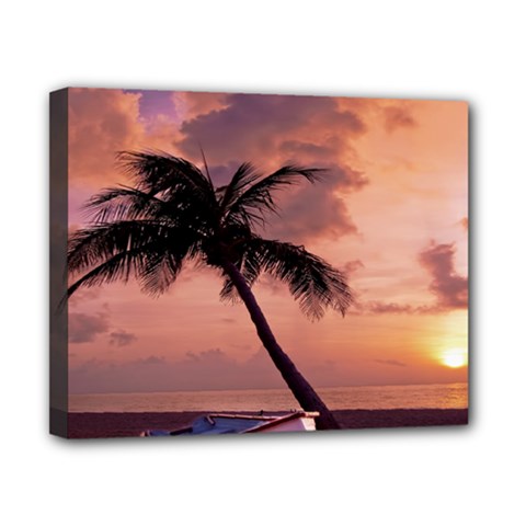 Sunset At The Beach Canvas 10  X 8  (framed) by StuffOrSomething