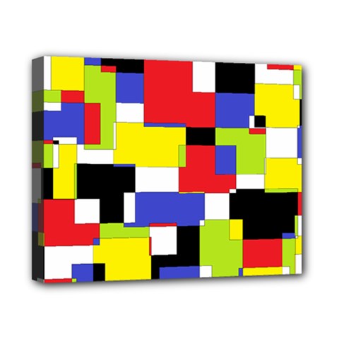 Mod Geometric Canvas 10  X 8  (framed) by StuffOrSomething