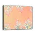 Peach Spring Frost On Flowers Fractal Canvas 14  x 11  (Framed) View1