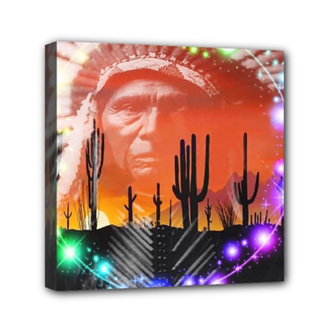 Ghost Dance Mini Canvas 6  X 6  (framed) by icarusismartdesigns