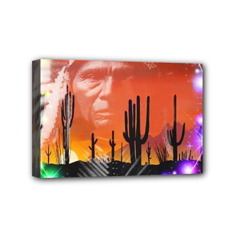 Ghost Dance Mini Canvas 6  X 4  (framed) by icarusismartdesigns