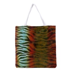 Earthy Zebra All Over Print Grocery Tote Bag by OCDesignss