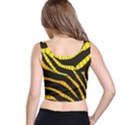 Yellow Bling Zebra  All Over Print Crop Top View3