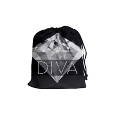 Diva Diamond  Drawstring Pouch (medium) by OCDesignss