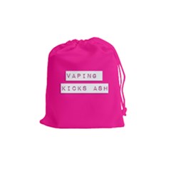 Vaping Kicks Ash Pink  Drawstring Pouch (medium) by OCDesignss