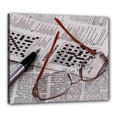 Crossword Genius Canvas 24  X 20  (framed) by StuffOrSomething