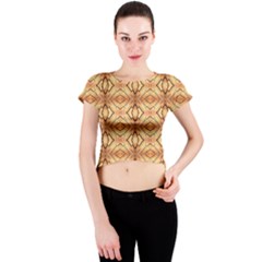 Faux Animal Print Pattern Crew Neck Crop Top by GardenOfOphir