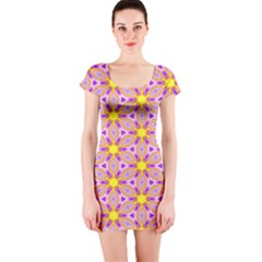 Cute Pretty Elegant Pattern Short Sleeve Bodycon Dress by GardenOfOphir