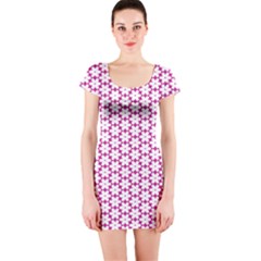 Cute Pretty Elegant Pattern Short Sleeve Bodycon Dress by GardenOfOphir