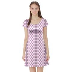 Cute Pretty Elegant Pattern Short Sleeve Skater Dress by GardenOfOphir