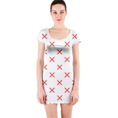 Cute Pretty Elegant Pattern Short Sleeve Bodycon Dress by GardenOfOphir