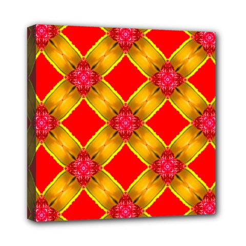 Cute Pretty Elegant Pattern Mini Canvas 8  X 8  (framed) by GardenOfOphir