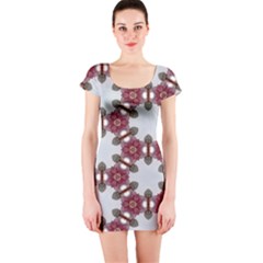 Cute Pretty Elegant Pattern Short Sleeve Bodycon Dress by GardenOfOphir