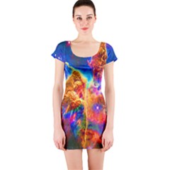 Cosmic Mind Short Sleeve Bodycon Dress by icarusismartdesigns