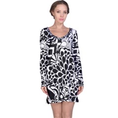70 s Wallpaper Long Sleeve Nightdress by KirstenStar
