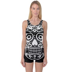 Skull Women s Boyleg One Piece Swimsuits by ImpressiveMoments