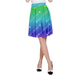 Merry Christmas,text,rainbow A-line Skirts by ImpressiveMoments