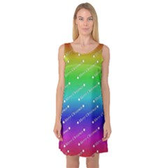 Merry Christmas,text,rainbow Sleeveless Satin Nightdresses by ImpressiveMoments