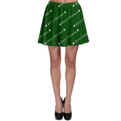 Merry Christmas,text,green Skater Skirts by ImpressiveMoments