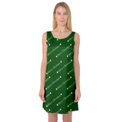 Merry Christmas,text,green Sleeveless Satin Nightdresses by ImpressiveMoments