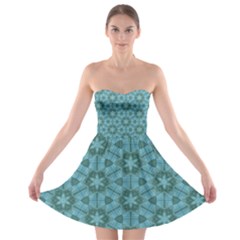 Cute Pretty Elegant Pattern Strapless Bra Top Dress by GardenOfOphir