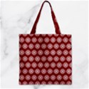 Abstract Knot Geometric Tile Pattern Zipper Grocery Tote Bags View1