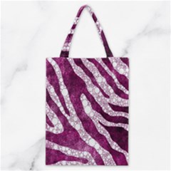 Purple Zebra Print Bling Pattern  Classic Tote Bags by OCDesignss