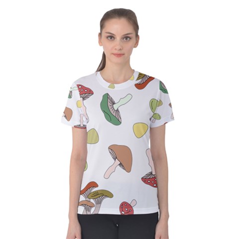 Mushrooms Pattern 02 Women s Cotton Tees by Famous