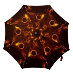 Fire And Flames In The Universe Hook Handle Umbrellas (large) by FantasyWorld7