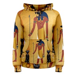 Anubis, Ancient Egyptian God Of The Dead Rituals  Women s Pullover Hoodies by FantasyWorld7