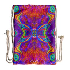 Butterfly Abstract Drawstring Bag (large) by icarusismartdesigns