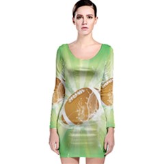 American Football  Long Sleeve Bodycon Dresses by FantasyWorld7
