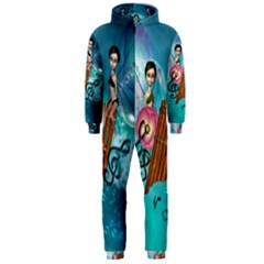 Music, Pan Flute With Fairy Hooded Jumpsuit (men)  by FantasyWorld7