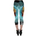 Beautiful Witch With Magical Background Capri Leggings View2