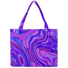 Retro Abstract Blue Pink Tiny Tote Bags by ImpressiveMoments