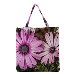 Beautiful Colourful African Daisies  Grocery Tote Bags by OZMedia