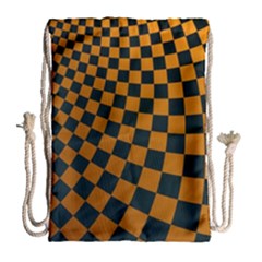 Abstract Square Checkers  Drawstring Bag (large) by OZMedia