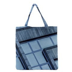 Abstract View Of Modern Buildings Grocery Tote Bags by OZMedia