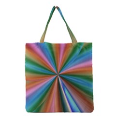 Abstract Rainbow Grocery Tote Bags by OZMedia