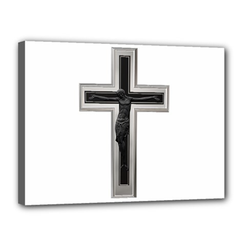 Christian Cross Canvas 16  X 12  (stretched) by igorsin