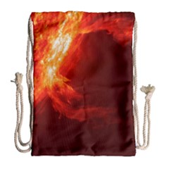 Solar Flare 1 Drawstring Bag (large) by trendistuff