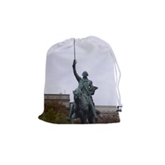 Washington Statue Drawstring Pouches (medium)  by trendistuff