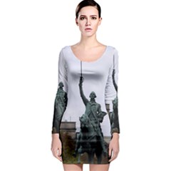 Washington Statue Long Sleeve Bodycon Dresses by trendistuff