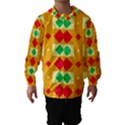 Green red yellow rhombus pattern Hooded Wind Breaker (Kids) View1